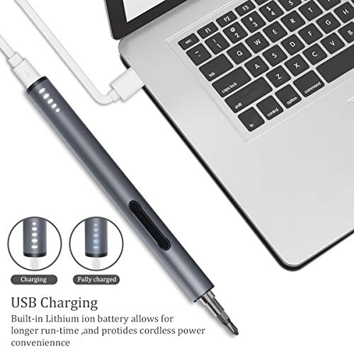 Polarpra Mini Electric Screwdriver - 60 In1 Electric Precision Screwdriver Sets With 55 Magnetic Precision Bits - Rechargeable Automatic Screwdriver Pen For Watch, Computer, Cell Phone, Toy, Laptop #TOP5