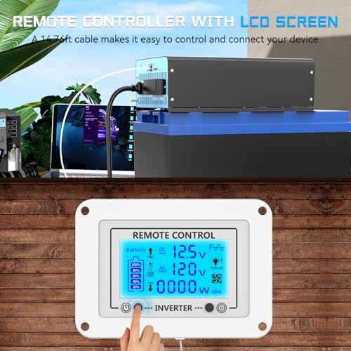 Image of 2500W Pure Sine Wave Power Inverter with Transfer Switch for RV, 5000W Peak