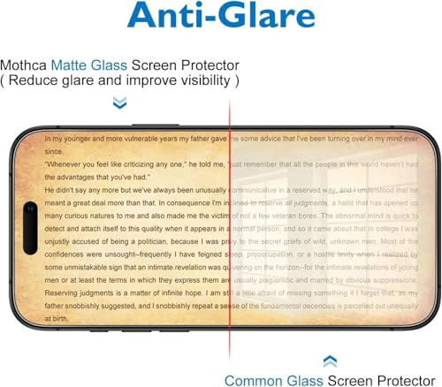 Image of FabeKee Matte Tempered Glass Screen Protector compatible with iPhone 17 Pro Anti-Glare Finish (6.78 Inch) With Edge-to-Edge Protection Coverage and Easy Installation Kit