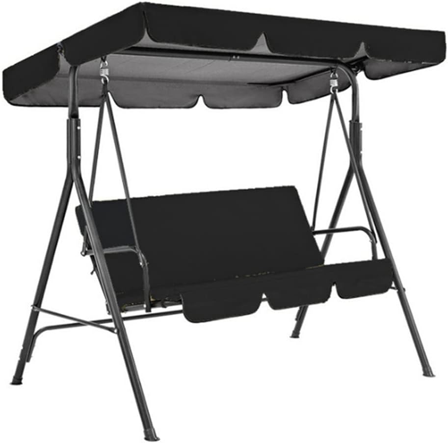 Outdoor Garden Canopy Swing Seat Chair for Patio Poolside Porch - Adjustable Canopy, Removable Cushion - Outdoor Swinging Chair Bench for Relaxation and Leisure