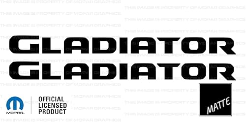 Decal Mods Adhesivo gráfico para capó de gladiador, compatible con Jeep Wrangler/Gladiator JL/JT (2019-2024), negro mate CBM (juego de 2) | SJ4T8