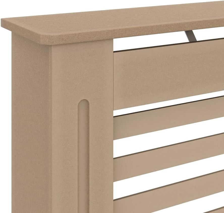 Radiator Cover, MDF Cabinet Shelf for Home Decoration, 44.1inx7.5inx32.1in, Modern Slatted Design, for Living Room