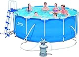 BESTWAY 8320050 Piscina Redonda Con Depuradora de ARENA Estructura Metalica Ø366x122 cm.