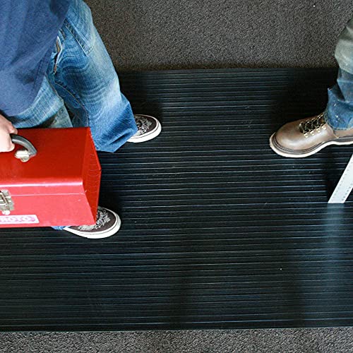 Uyoyous Garage Rubber Floor Mat 9.84Ft X 3.28Ft Non-Slip Rubber Flooring Mats 1/8 Inch Thickness Heavy Duty Commercial Rubber Mat Roll For Under Car Black #TOP7