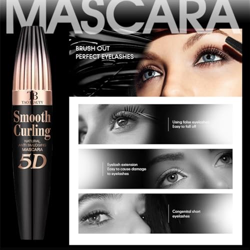 5D Fiber Mascara for Lengthening & Volumizing, Waterproof Smudge-Proof Mascara Buildable for Dramatic False Lash Effect, Clump-Free & Flake-Free — view 4