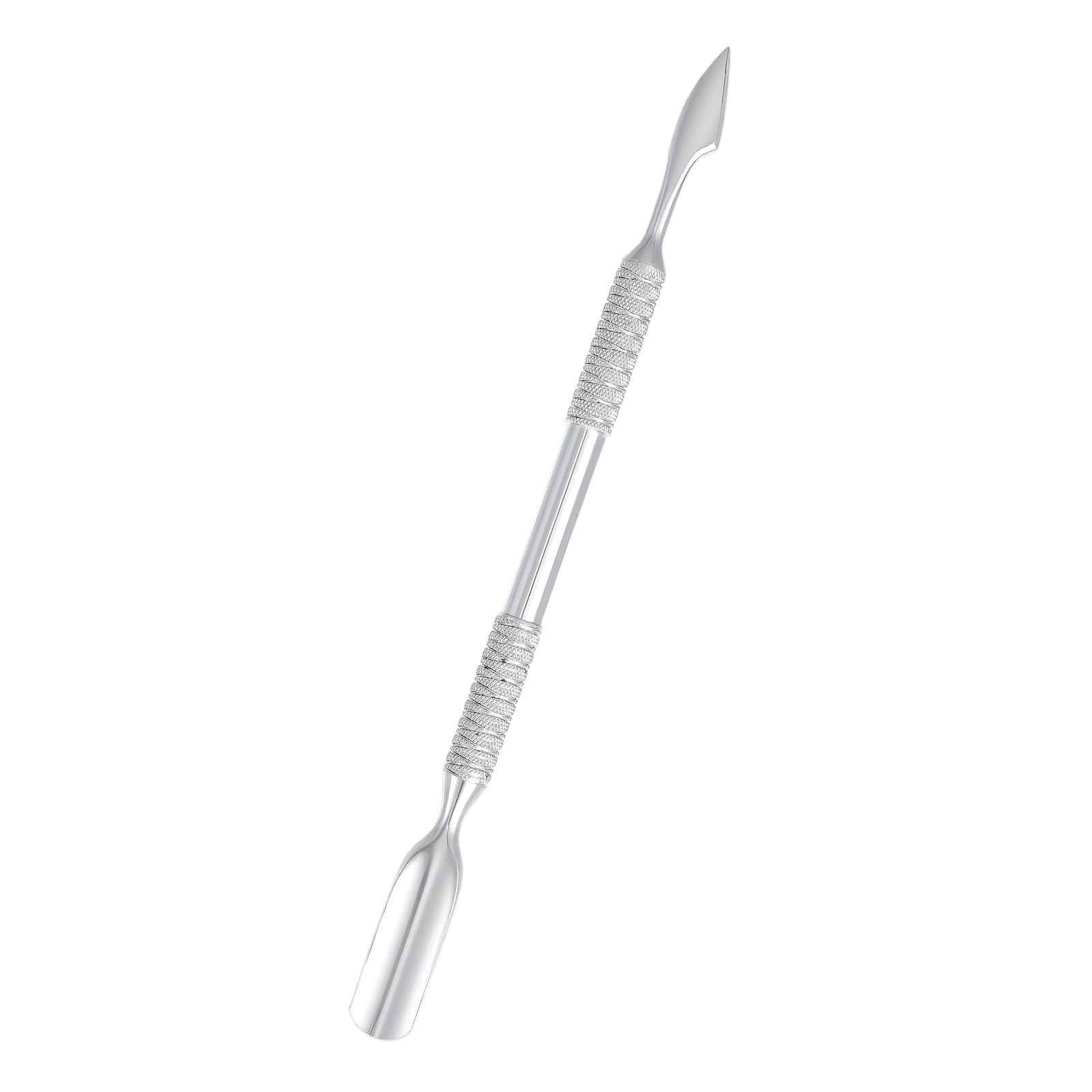 Nail Cuticle Pusher Tool Dual-Ended Manicure Trimmer Remover Tools for Safe Easy Cuticles Care Ergonomic Non-slip Handle Stainless