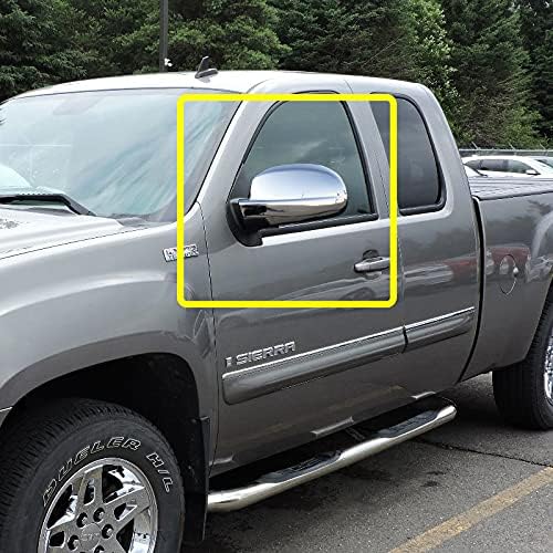 HYPERSPEED Chrome Plated ABS Side Mirror Cover Cap LH+RH 2PCS Fit for 2007 2008 2009 2010 2011 2012 2013 2014 Chevy Silverado Suburban Tahoe Fit for GMC Sierra 1500 Yukon XL, Car Replacement Parts