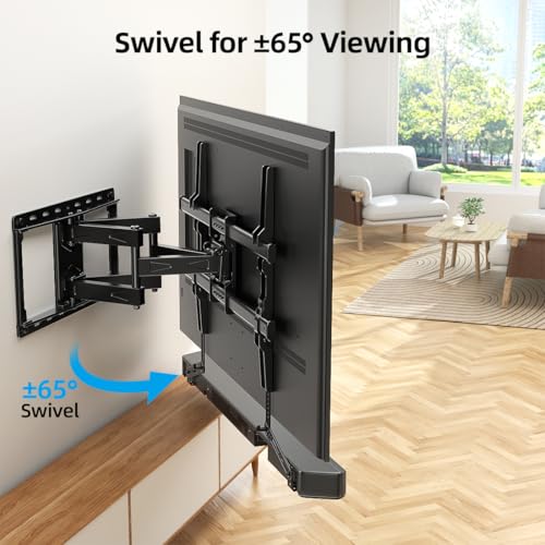 Image of HOME VISION Full Motion TV Mount with Soundbar Bracket, 32-85 inch TVs, 132 lbs
