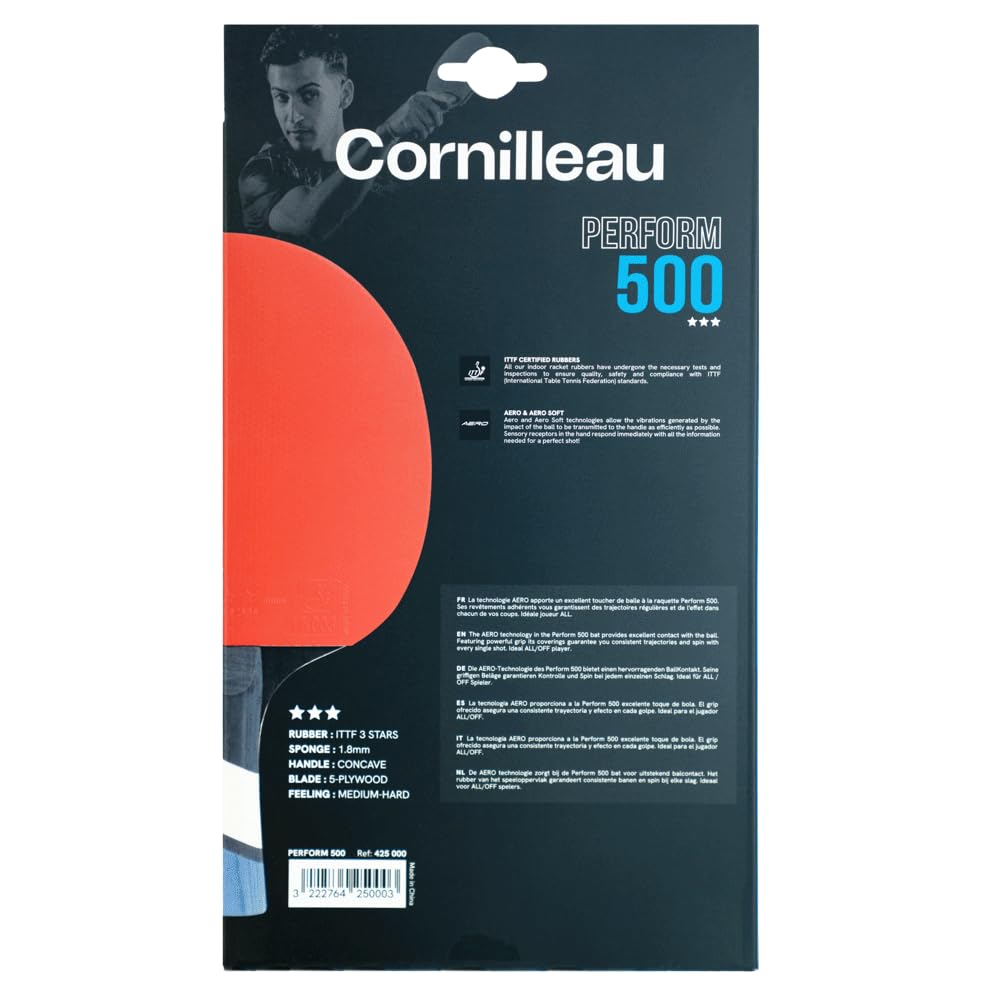 Cornilleau Unisex Perform 500 Raqueta de Tenis de Mesa, un tamaño