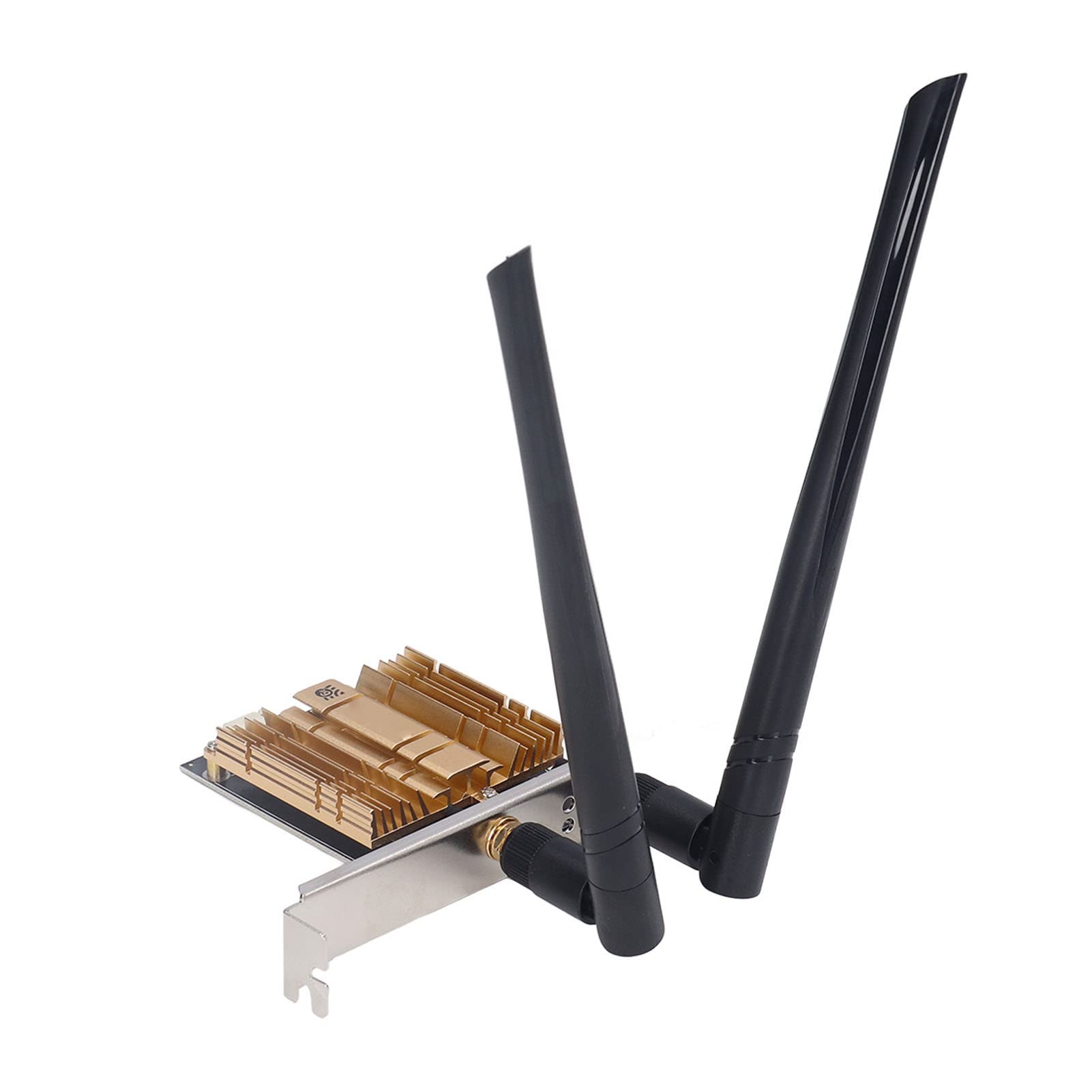 Dwuzakresowy Adapter WiFi 6E PCI E z Chipem BT 5.2 AX210 do Komputerów Stacjonarnych, Anteny 2x6dBi