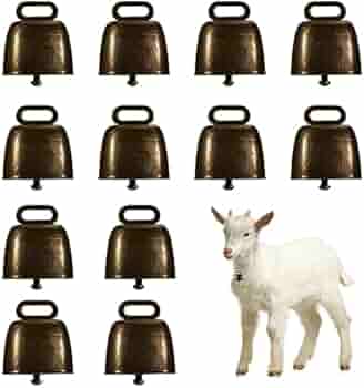 Accessoire élevage 2 Cloches Cuivre Pour Bétail - Vache Cheval Mouton Ferme - Bronze Fort Carillon Japonais
