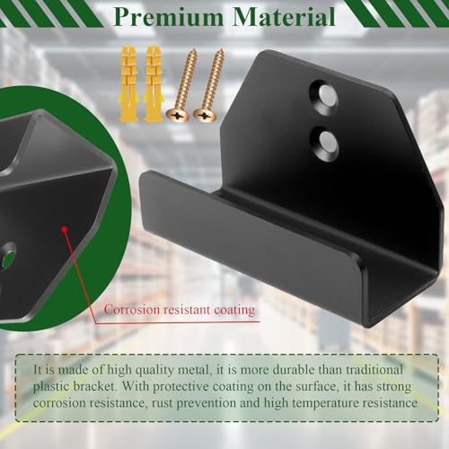 1 Pc Wall Mount Metal Hanger, Only Fits for Dewalt 20V Leaf Blower DCBL722, Heavy Duty Garage Vacuum Wall Mounted Bracket, Leaf Blower Attachments Tool Holder, w/Screws & Wall Plugs Tubes, Black - Thumbnail 7