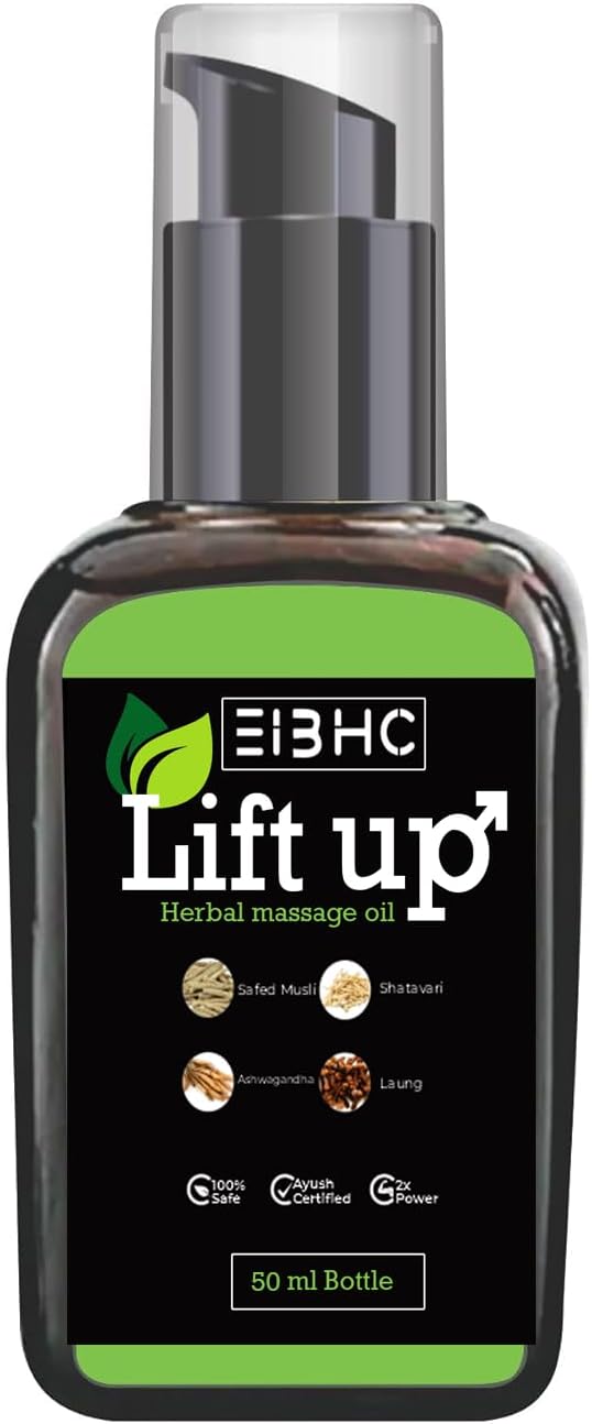 Lift Up Massage Oil for men Xtra Power 100% Ayurveda Massage oil With Malakangani,Lavanga,Dalchini,Jayaphal,Vinola,Bala,Kesar,Aswagandha 50 ml