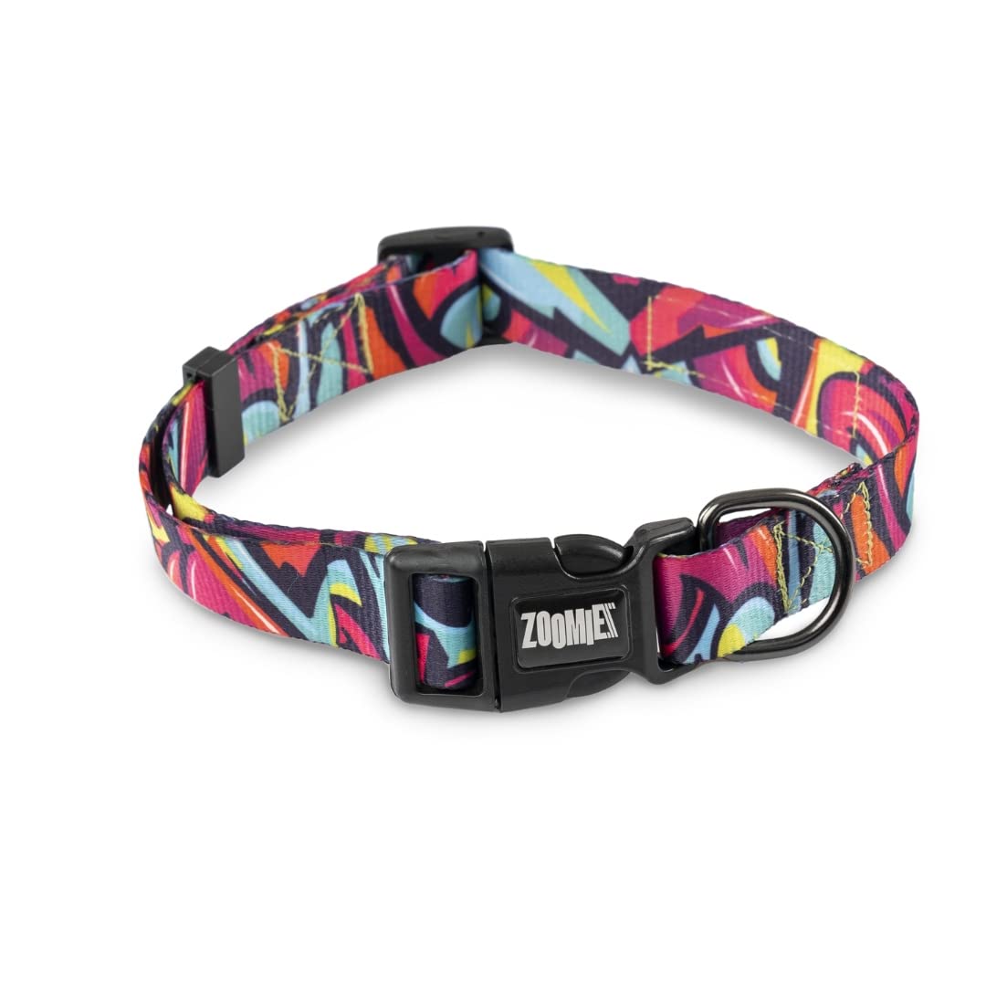 Zoomiez Super Soft & Breathable Adjustable Printed Dog Collar | Heavy Duty Buckle - for Small, Medium & Large Dogs (L, Drip) (B0BZJBDBFV) Amazon Price History, Amazon Price Tracker
