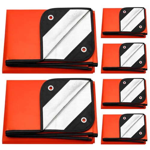 Oudain Emergency Thermal Survival Blankets (6 Pcs)