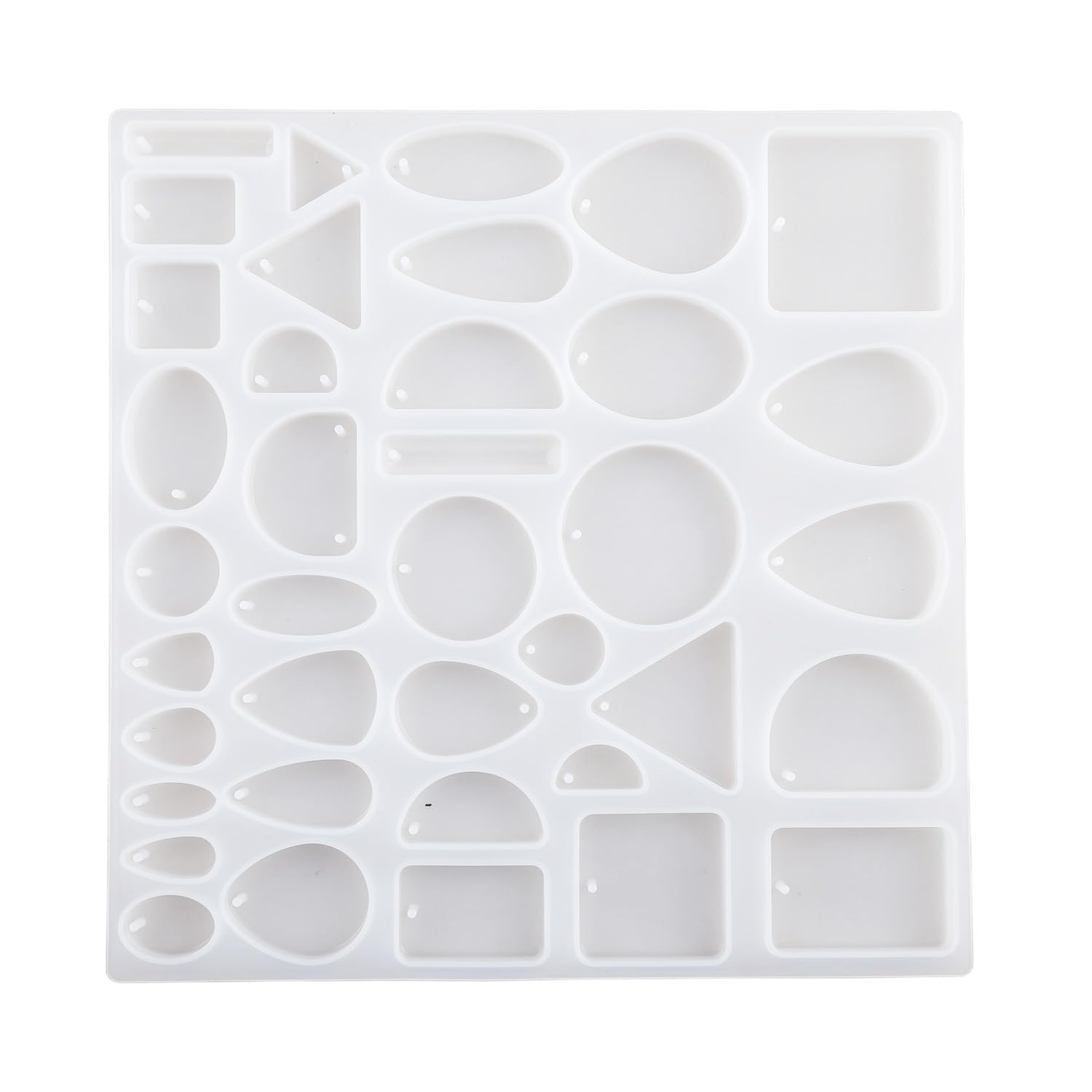 wellrun 38-Cavity Epoxy Resin Moulds,Flexible Jewellery Silicone Mold,3D Gem Diamond Molds for DIY Gift Necklace Pendant Craft Making