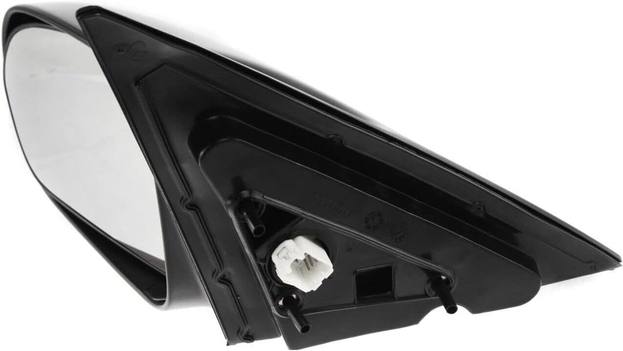 Side Mirror Replacement For 2001 2002 2003 2004 2005 Honda Civic DX EX GX LX - Driver Side Mirror Includes Clear Glass, Housing, Cover - Black Color, Non-Heated, Paintable, Non-Foldable