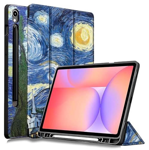 Image of ProElite Cover for Samsung Galaxy Tab S10 Lite 10.9 inch / Tab S9 FE 10.9 inch /Tab S10 FE /Tab S9 11 inch, Soft Flexible Flip Case Cover with S Pen Holder, Auto Sleep Wake, [Recoil Series] - Starry Night