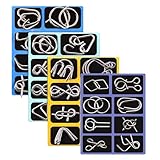 Metalldraht-Rätsel – 32er-Pack, 7,09 X 5,51 Zoll, 640 G Denksportaufgaben-Set, Denkrätsel, Eisen-Entriegelungs-Interlock-Logikspiel Für Kinder Und Erwachsene | Lernspielzeug Zur Problemlösung, Geburts