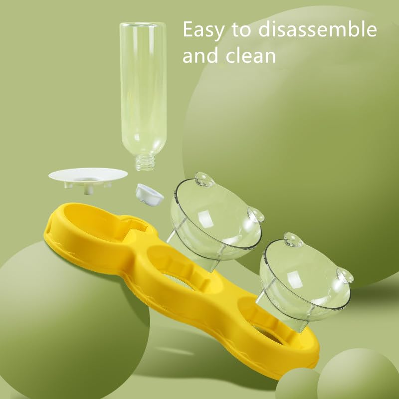 Comedero Elevado Perro con Tazones Cuenco for gatos, alimentador automático 3 en 1, cuenco de comida for perros y gatos con fuente de agua, cuenco doble for beber, soporte elevado, cuencos for gatos (