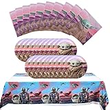 41pc baby yo.da Children Birthday Party Supplies Party Decorations include 20pc napkin，20pc...