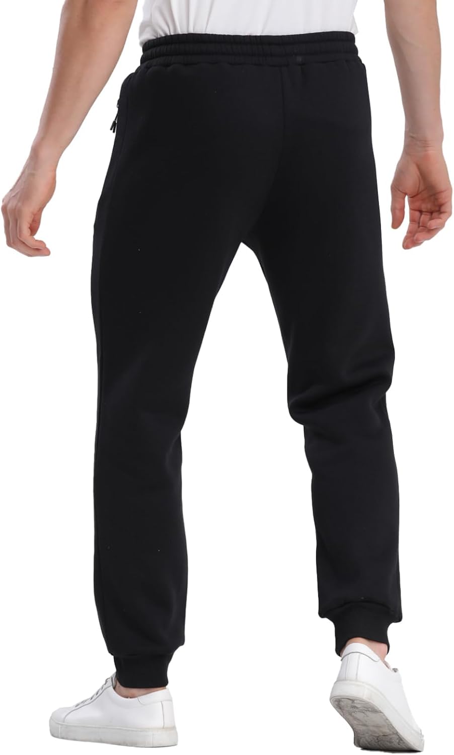 Mens Joggers Sweatpants,3 Pack Fleece Sweat Pants with Pockets/Zipper Pockets Athletic Workout Gym Joggers for Men - Image 5