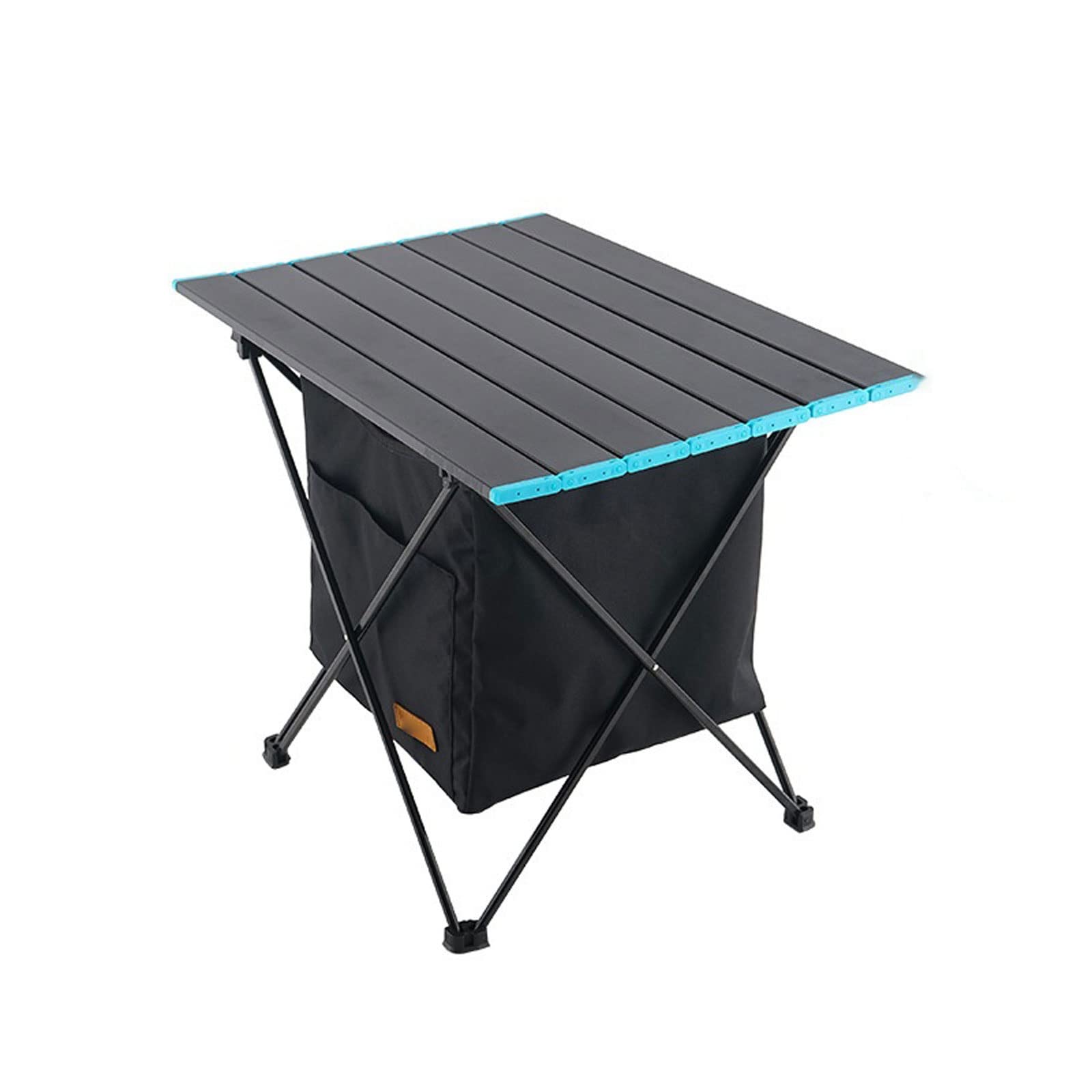 Mesa de camping plegable con bolsa de almacenamiento, mesa de picnic de aluminio ligera, portátil y plegable para barbacoas al aire libre, viajes y aventuras de camping