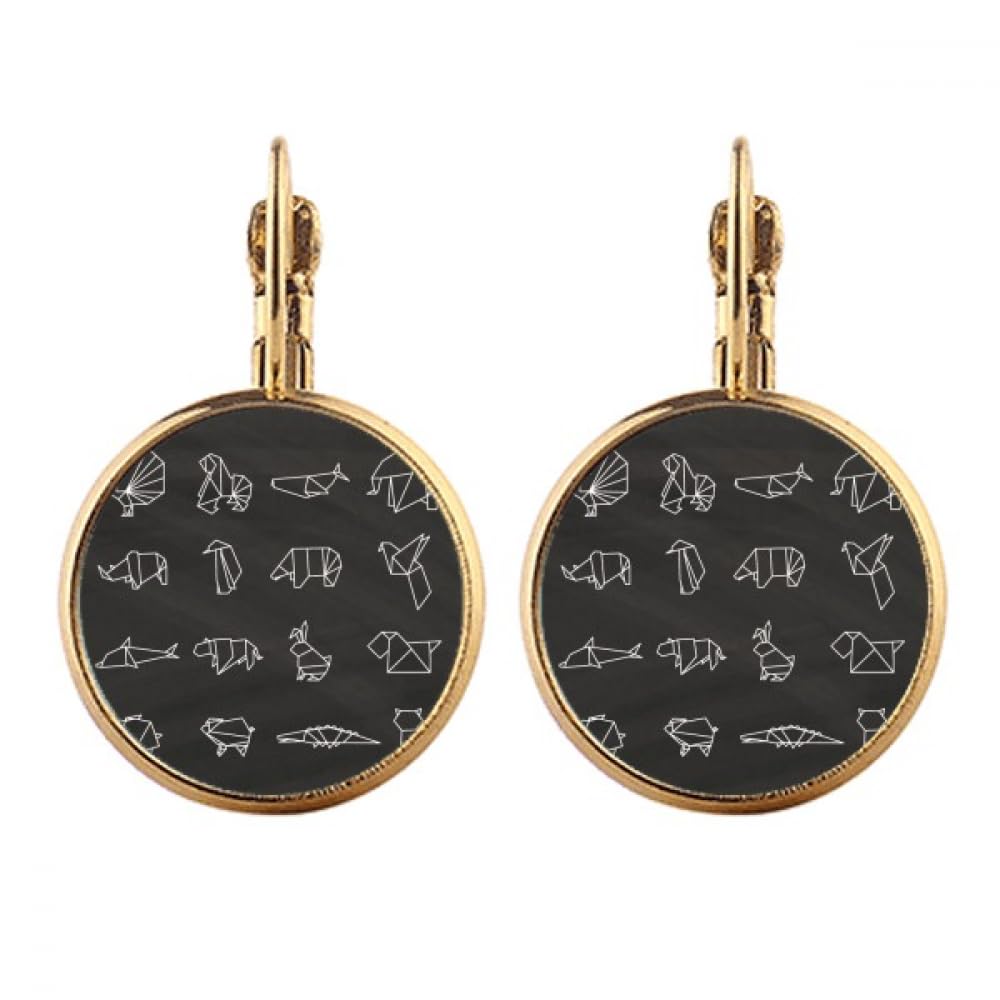Boucles d'oreilles pendantes dorées Origa l'éclat des formes géométriques
