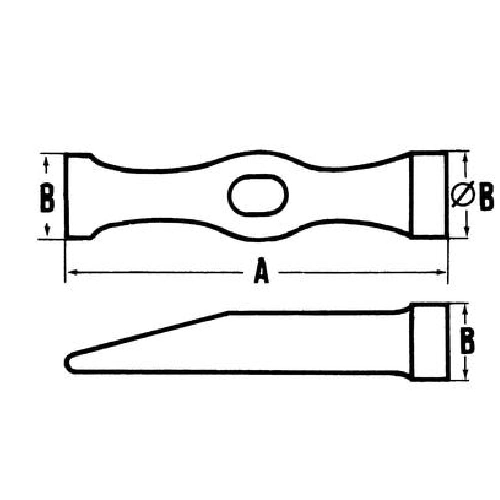 Marteau à Garnir Protect – Tête Ronde 4x14,7 cm – 800 g – Manche Hickory avec Douille Métallique Pare Faux-Coups – Fabrication Française MOB Outillage – Robustesse et longévité