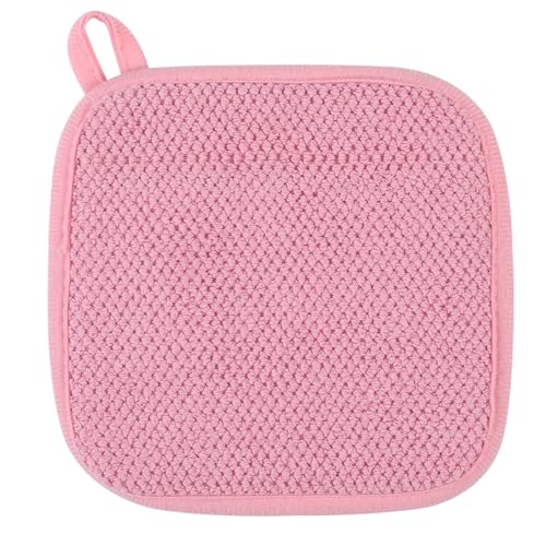 GeeRic Microfiber Dish Drying Mat, Super Absorbent Kitchen Dish Drying Pad, Reversible for Countertop, 7*7 inch Pink