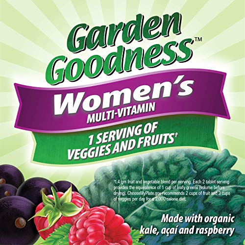 Nature's Way Alive! Garden Goodness Multivitamin For Women, 1 Serving Veggies & Fruits**, With Organic Kale, High Potency B-Vitamins, 60 Tablets #TOP1