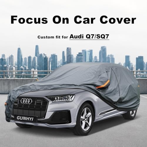 Image of GUNHYI Premium Car Cover Custom Fit Audi Q7 /SQ7, 16 Layers Heavy Duty Car Cover Waterproof All Weather with Zipper Door for Sun Rain Snow Dust Uv Protection