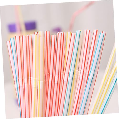 Artibetter 600 pcs pitillos plásticos flexibles multicolor miniatura 2