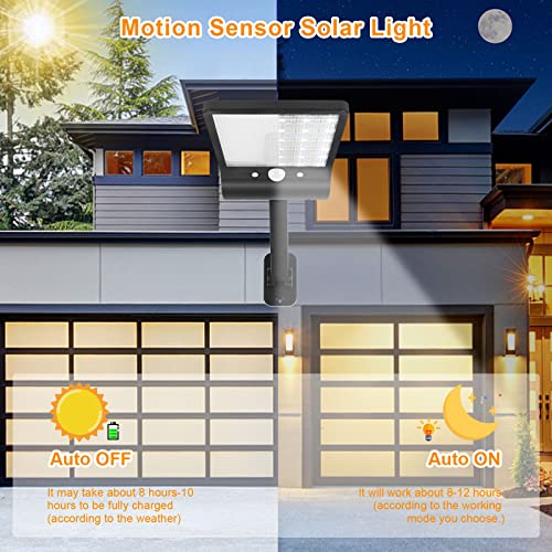 2Pack Solar Outdoor Lights With Remote, 180° Adjustable Solar Flood Outdoor Light, Outside Security Motion Sensor Lights Outdoor With 3 Lighting Modes For Backyard,Gutter,Garden,Front Door #TOP4