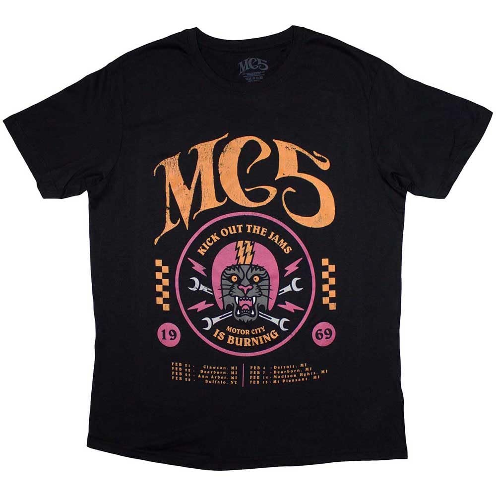 Rock Off officially licensed products MC5 Kick Out The Jams 1969 T Shirt M Black