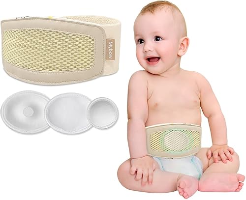 Mybow Cinturón de hernia umbilical para bebé, banda para el ombligo infantil, cubierta de cordón umbilical para recién nacido, refuerzo de soporte