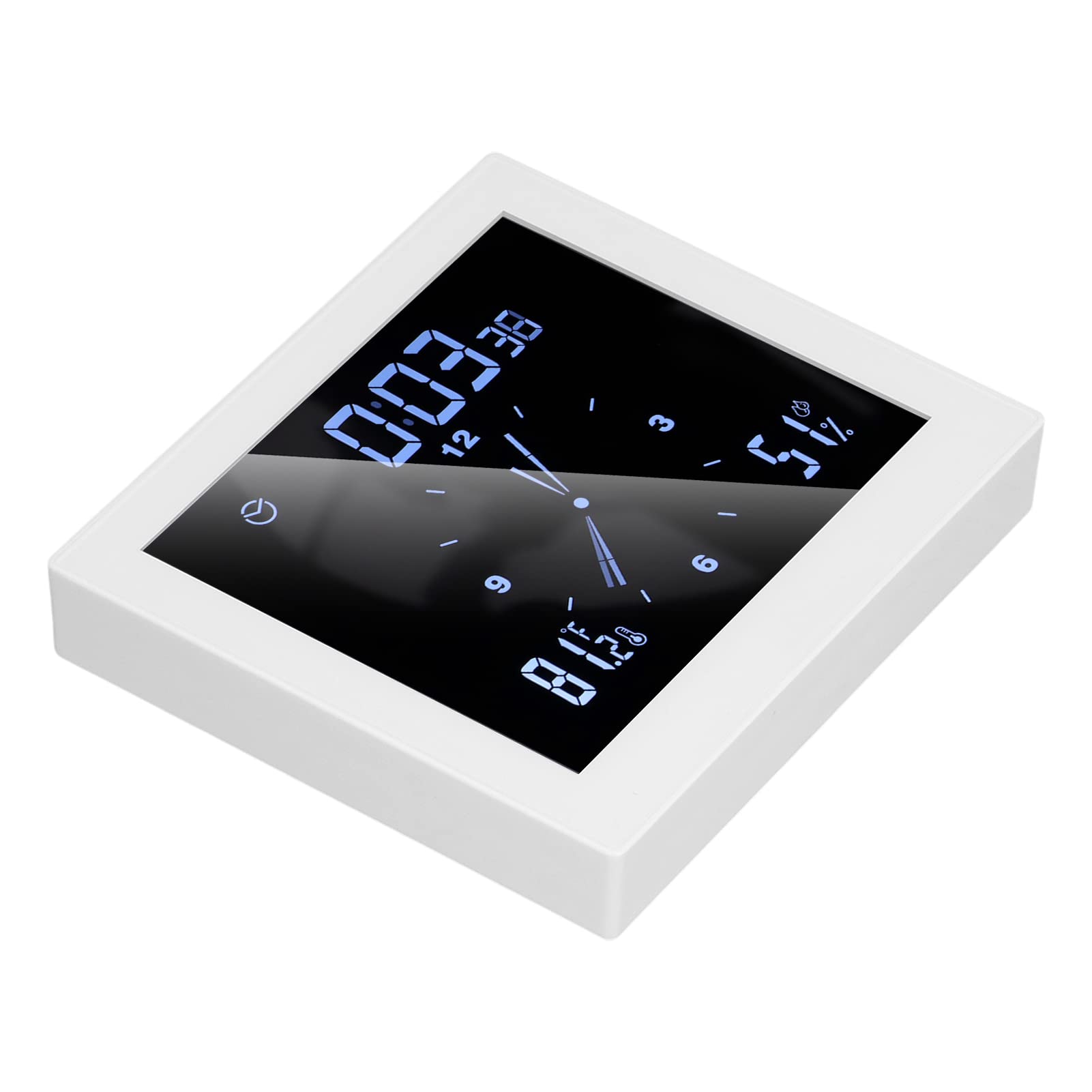 Horloge de salle de bain étanche avec alarme température et humidité