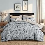 RUIKASI Coverless Duvet Super King Size 7.5 Tog - All Seasons Reversible Comforter with 2 Pillowcases, 260x220cm Quilt Lightweight and Cosy, Floral Pattern