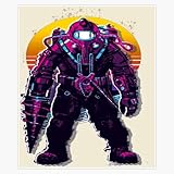 Big Daddy - Bioshock 80s Retro Bumper Sticker Window Water Bottle Decal 5'