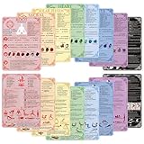 7 Chakra Cards ＆1Hidden Chakra Cheat Sheet Cards with Crystals Quick Reference Guides, Food Therapy,Meditations,Affirmations,Aromatherapy,Yoga Poses,Mudras - 5.2' x 7.2' 2-Sided Waterproof Cards