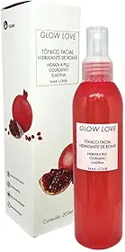 Tônico Facial Hidratante de Romã Max Love Glow Love - 200ml - Pele Macia e Viçosa, Skincare Leve e Refrescante