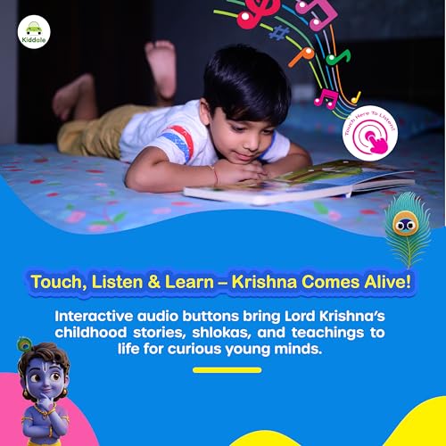 Image of Kiddale My Little Krishna Musical Book | Bilingual Hindi-English Spiritual Sound| Audio Stories, Shloka