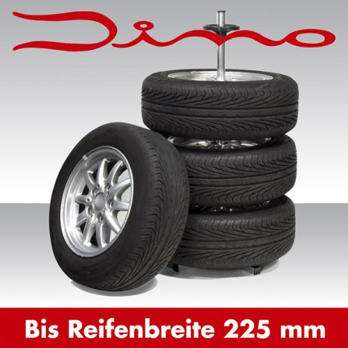 Dino KRAFTPAKET 130003 Felgenständer mit Reifenschutzhülle für fachgerechte Lagerung vom Kompletträdern bis 18 Zoll und 225 mm Reifenbreite