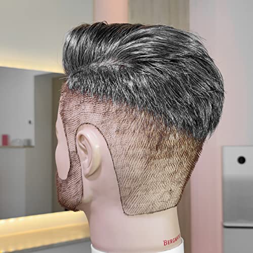 Foto von Haarsystem Toupet BARBER UNDERCUT für Männer - Neu - vom Friseur zugeschnitten - gebrauchsfertig… (Grau - 40%)