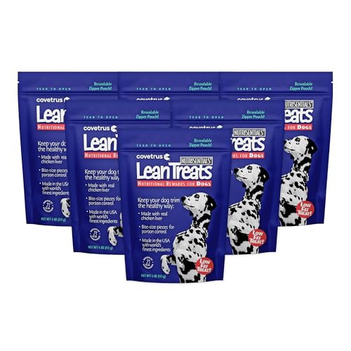 Covetrus Nutrisential Lean Treats for Dogs - Small Medium & Large Dogs (K9) - Nutritional Low Fat Bite-Size - Soft Chicken Flavor - 6 Pack - 4oz