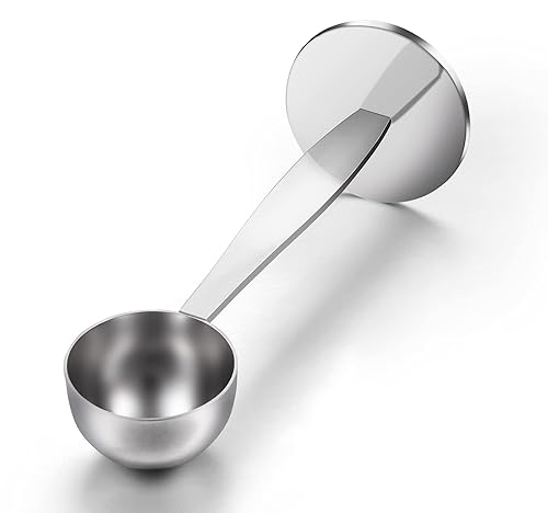 Two-in-One Stainless Steel Coffee Scoop Tamping Dual-Purpose Coffee Spoon Powder