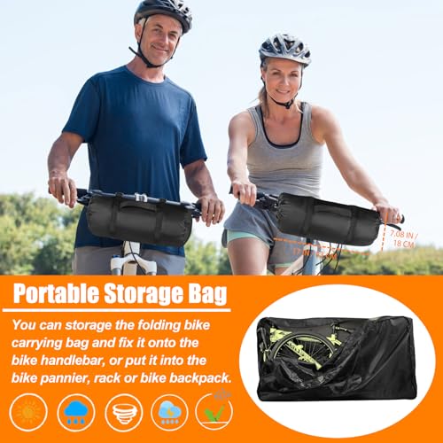 Bike Travel Bag,Upgraded 900D Mountain Bike Travel Bag with 3 Fixed Buckles,Strong Webbing and Seperate Compartments Inside,Large MTB Case for 26-29 inch Mountain Bicycle,55.11×10.82×31.29 inch - Thumbnail 5