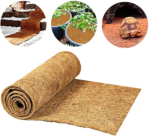 Ayybf Coco Liner,24X39.4 Inch Wall Basket Planter Liner, Coco Liner Roll Hanging Basket Pad Garden Plants Wall Planter Flowerpot Basket Coco Fiber, Durable Coconut Husk For Planting. #TOP1