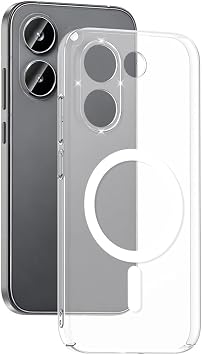 CONSTRAIN - Xiaomi Poco X8 Pro ile uyumlu Kılıf Kamera Korumalı MagSafe ile uyumlu Şarj Özellikli Şeffaf Sert Silikon London Kapak