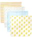 Gerber Unisex-Baby Newborn 4 Pack Neutral Flannel Blanket- Ducks, Yellow, One Size